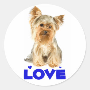 Love Yorkshire Terrier Puppy Dog Sticker / Seals