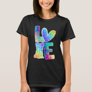 Love Yorkshire Terrier Tie Dye Rainbow Dog T-Shirt