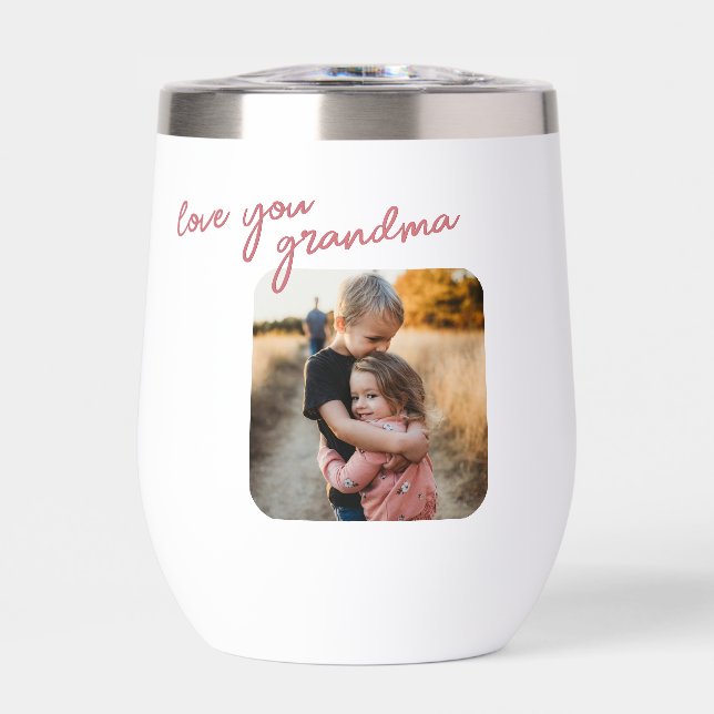 Love You 1-Photo Custom Holiday Gift Pink (Front)