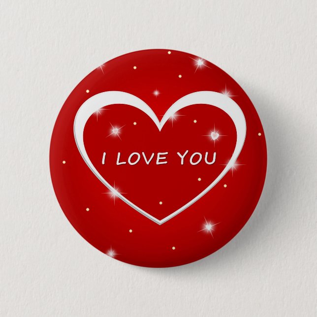 Love you 6 cm round badge (Front)