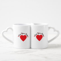 Love You a Latte Coffee Mug with Heart-Shaped Hand