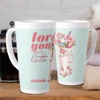 Love you a Latte Cute Retro Sweet Treats