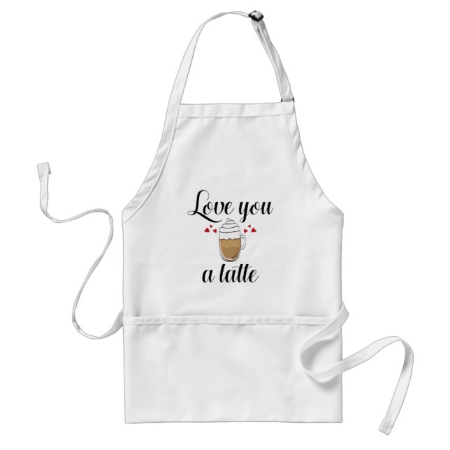 Love You A Latte Standard Apron (Front)