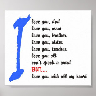 love you all poster autism