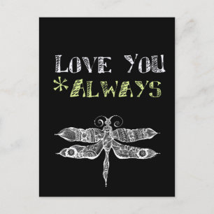 Love You Always Chalkboard Postcard