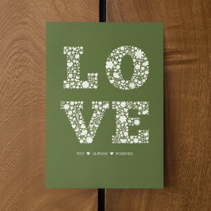 "LOVE You, Always, Forever" Green Love Card
