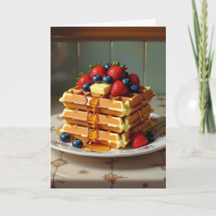 Love you an Awful Lot Waffle Pun Card