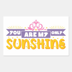 Love - You Are My Sunshine - Wedding Anniversary Rectangular Sticker