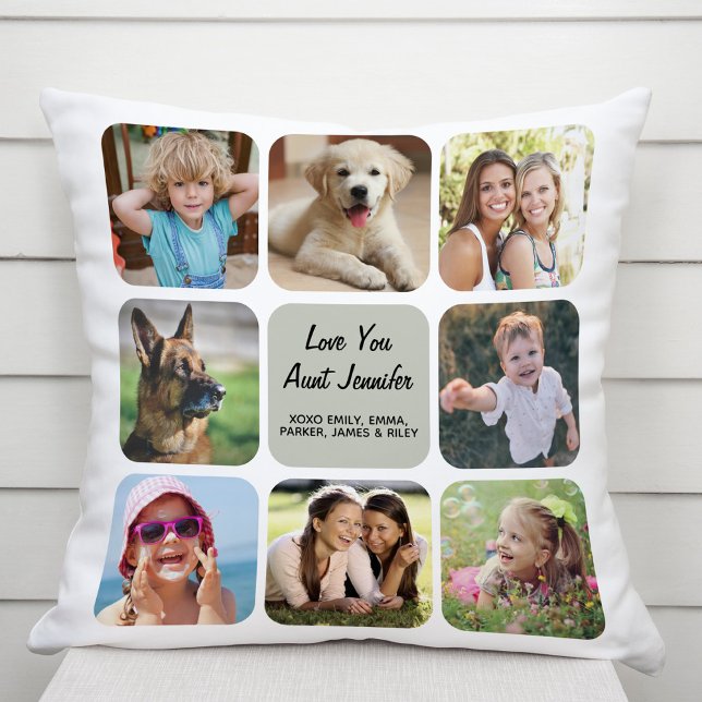 Love You Aunt Photo Collage Cushion (Creator Uploaded)