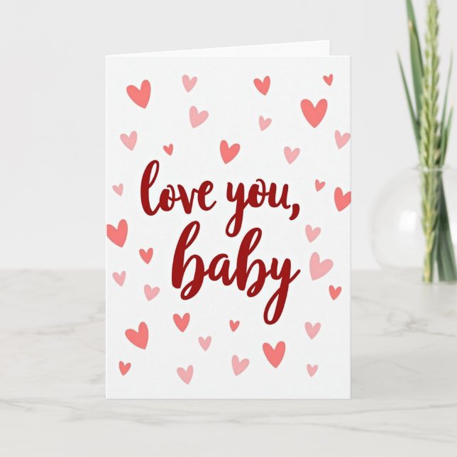 Love You Baby Heartfelt Card (Front)