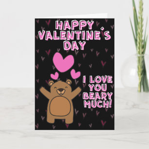 Love You Beary Much Funny Valentine Card