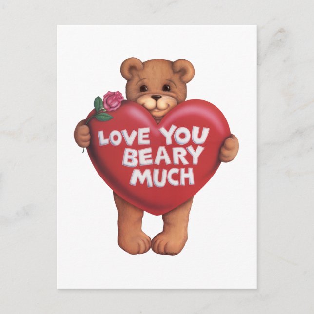 Love You Beary Much products Postcard (Front)