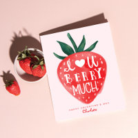 Love You Berry Much Red Strawberry Valentine's