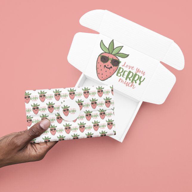 Love You Berry Much Tissue Paper (Make someone's day with this cute, "Love you berry much" strawberry tissue paper! )