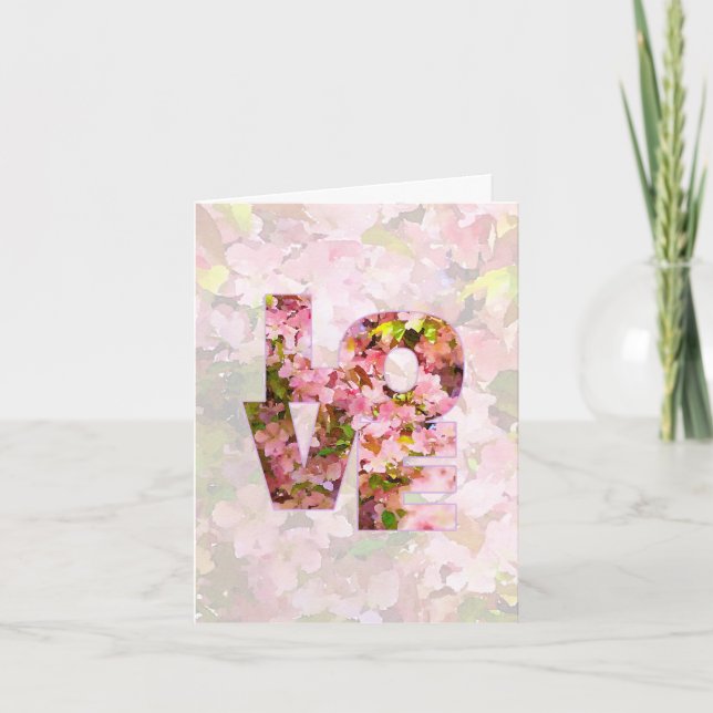 Love you, birthday girl! Pink Crabapple themed  Card (Front)