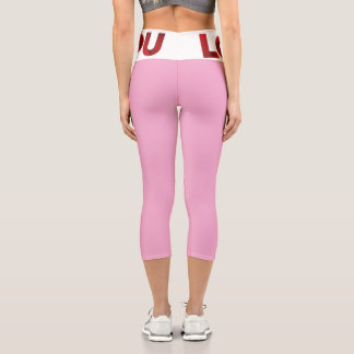 Love You – Bold Romantic Typography Capri Leggings