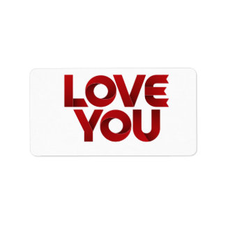 Love You – Bold Romantic Typography Label