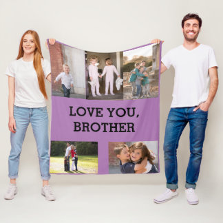 Love You Brother Fleece Blanket