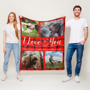 Love you Buffalo Photo Collage Fleece Blanket