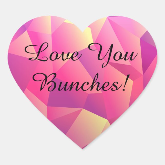Love You Bunches! Heart Sticker (Front)