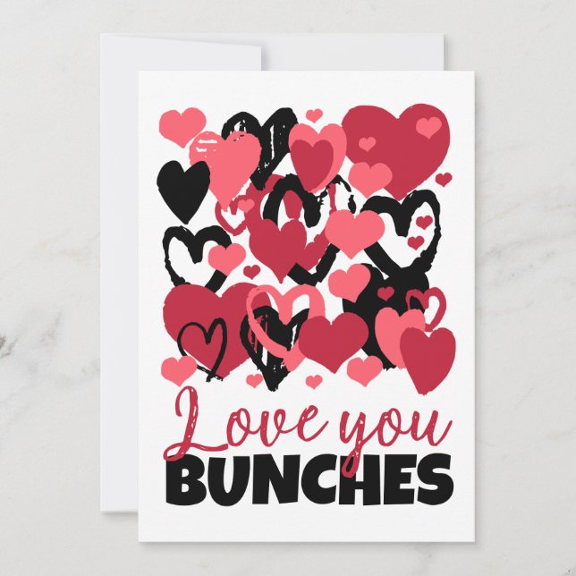 love you bunches hearts holiday card (Front)