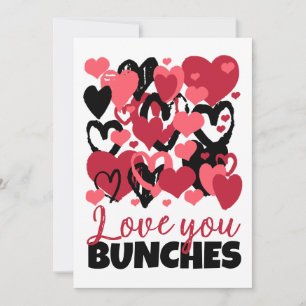 love you bunches hearts holiday card