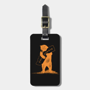Love You California--Orange and Black Luggage Tag
