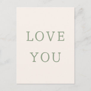 Love You Card. Postcard