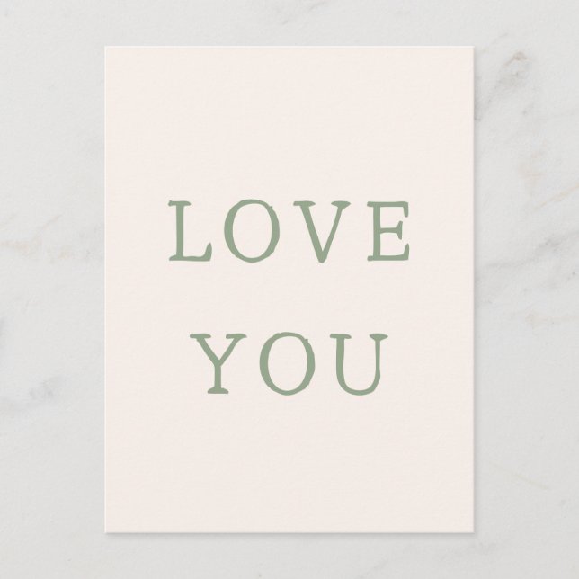Love You Card. Postcard (Front)