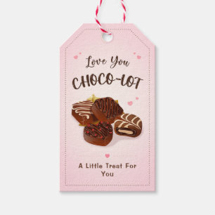 Love You Choco-lot Pun Chocolate Praline Truffles Gift Tags