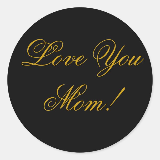 LOVE YOU CLASSIC ROUND STICKER (Front)