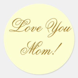 LOVE YOU CLASSIC ROUND STICKER