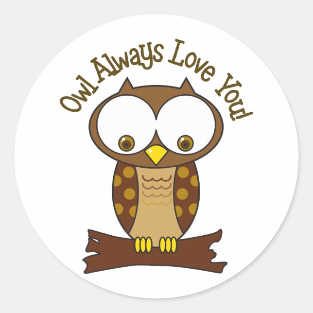 Love You Classic Round Sticker (Front)