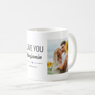 Love You Custom Male Name Birthday Photo Coffee Mug