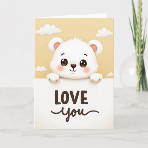 Love You Cute Bear Card