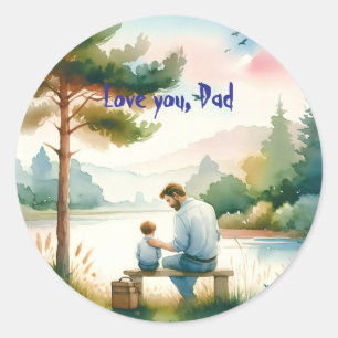Love you, Dad Classic Round Sticker