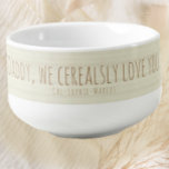 Love You Dad Custom Fathers Day Cereal Bowl<br><div class="desc">Perfect for the breakfast or brunch loving dad! This adorable cereal bowl makes a great birthday or Father’s Day gift. Add the kids names using the personalisation feature.</div>