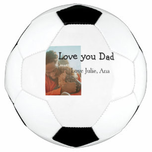love you dad father's day add photo name simple football