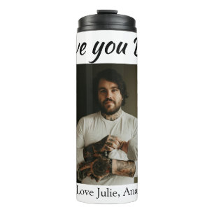 love you dad fathers day add photo name simple thermal tumbler