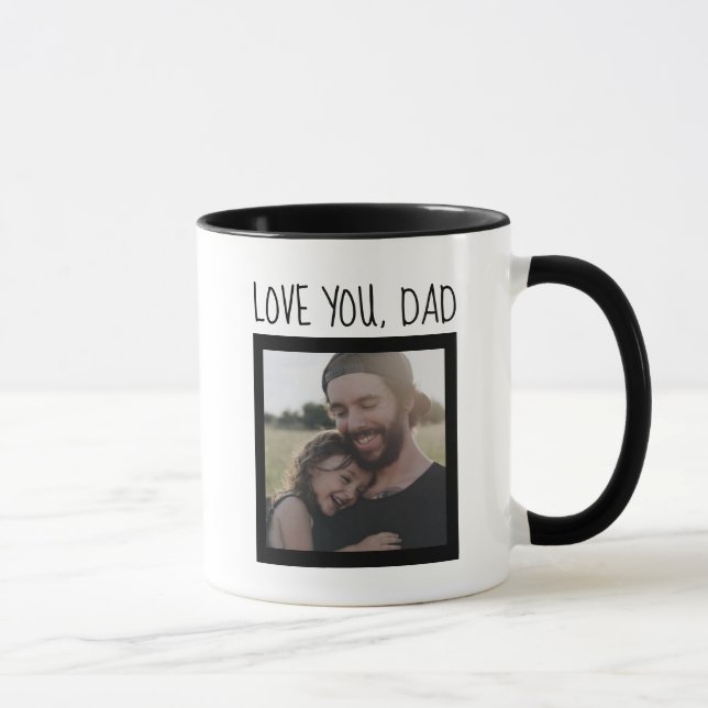 Love You, Dad, Father's Day Photo  Mug (Right)