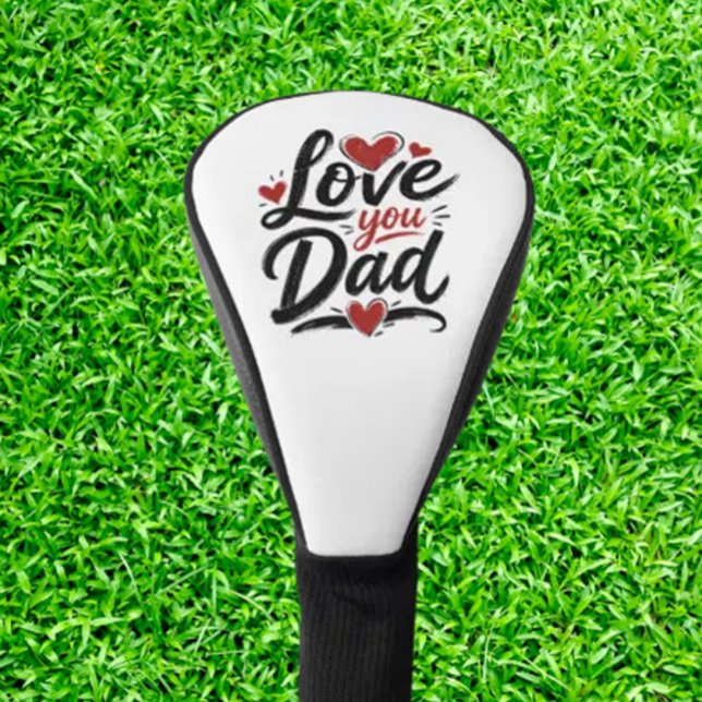love you Dad Golf Head Cover (  'Love You Dad' Best Driver Golf Head Cover is a thoughtful gift for golf enthusiasts.)