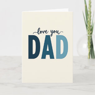 Love You Dad Gradient Letter Card