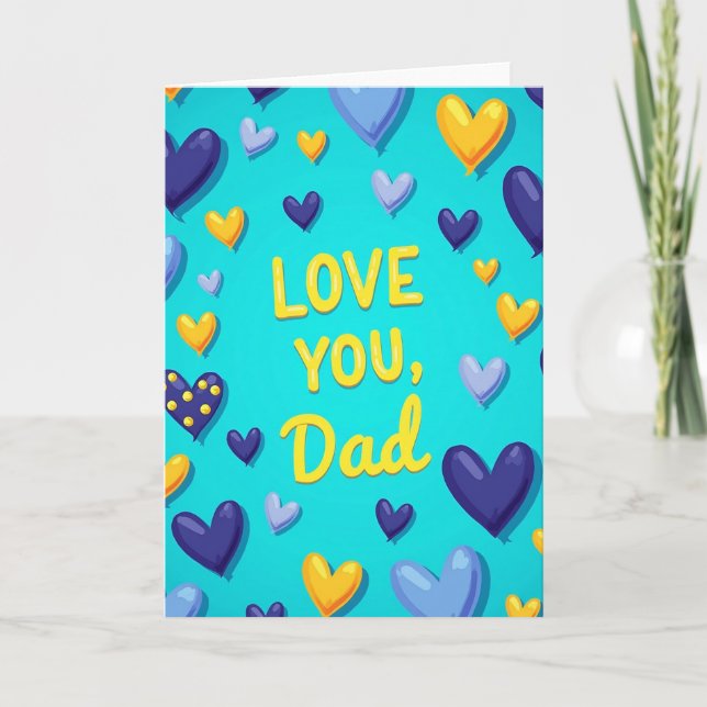 Love You Dad Heartfelt Card (Front)
