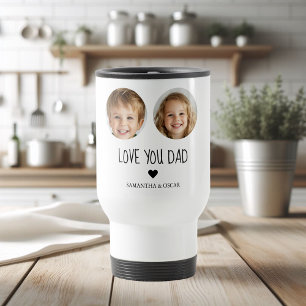 Love You Dad Personalised Face Photo Travel Mug