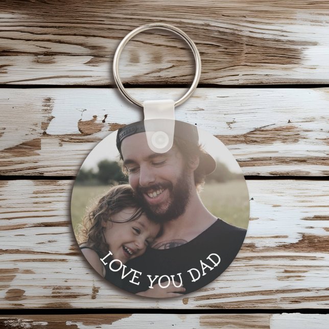 Love you Dad, Personalised Photo Key Chain (Creator Uploaded)