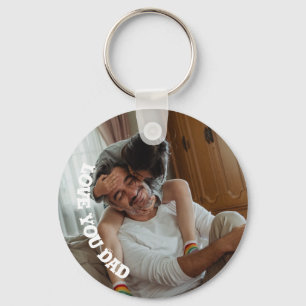 Love You Dad , Personalised  Photo Keychain