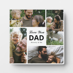 Love You Dad Photo Collage Family Gift  Plaque