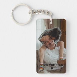 Love You Dad Photo Father's day gift Key Ring