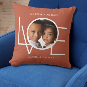 Love You Dad Photo Personalised Cushion