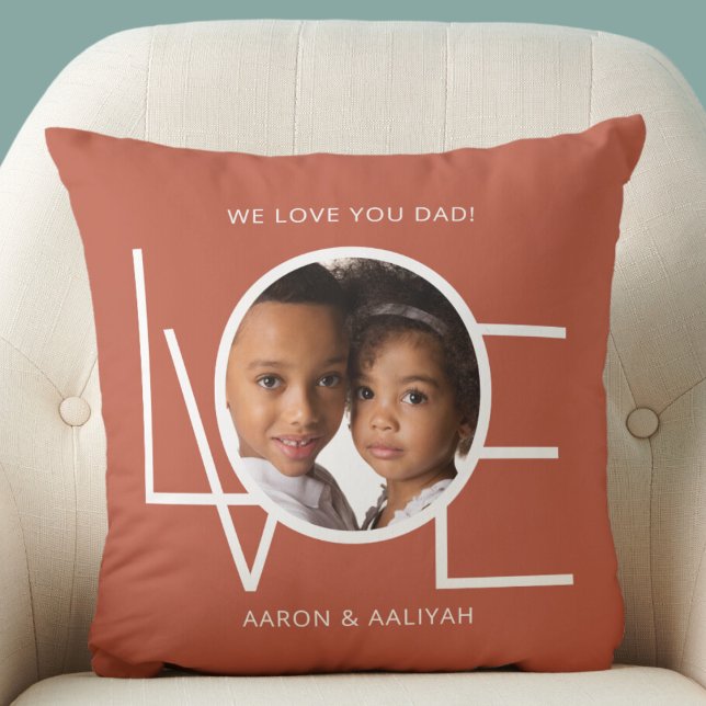 Love You Dad Photo Personalised Cushion (Creator Uploaded)